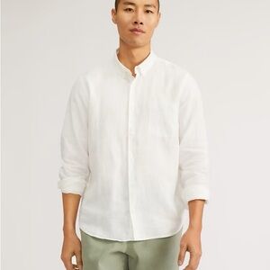 Everlane The Linen Standard Fit Shirt in White